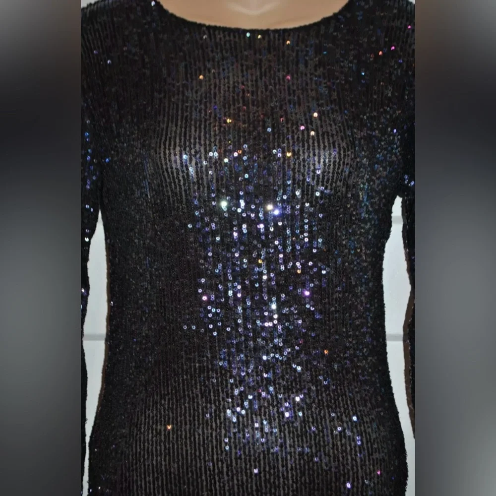 FREE PEOPLE Gold Rush Sequin Long Sleeve Top size XS Multi Colored NWT